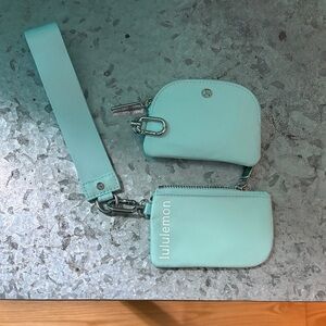 Lululemon Athletica Aqua Key & Card Holder Set